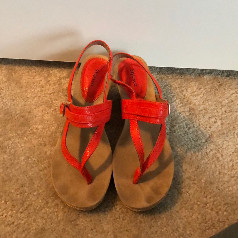 Coral sandals